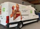 Fahrzeug Folierung der Kastenwägen für NÖM in Baden