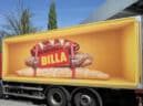 Truck advertising banner for Billa in Wiener Neudorf