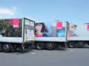 Truck advertising tarpaulin for Bipa in Wiener Neudorf