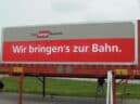 Werbewand für RailCargo in Wien