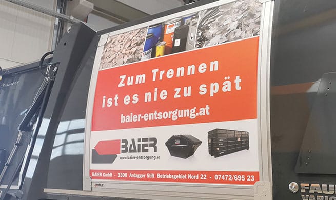 LKW Werbung für Baier GmbH