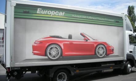 LKW Werbung für Europcar