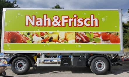 LKW Werbung für Nah&Frisch