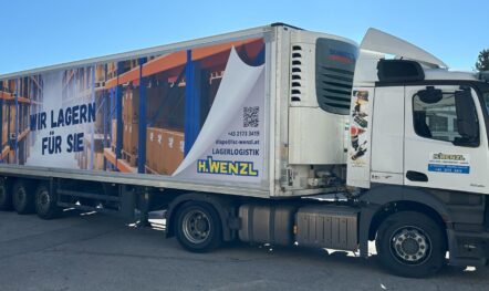 LKW Werbung für Wenzl